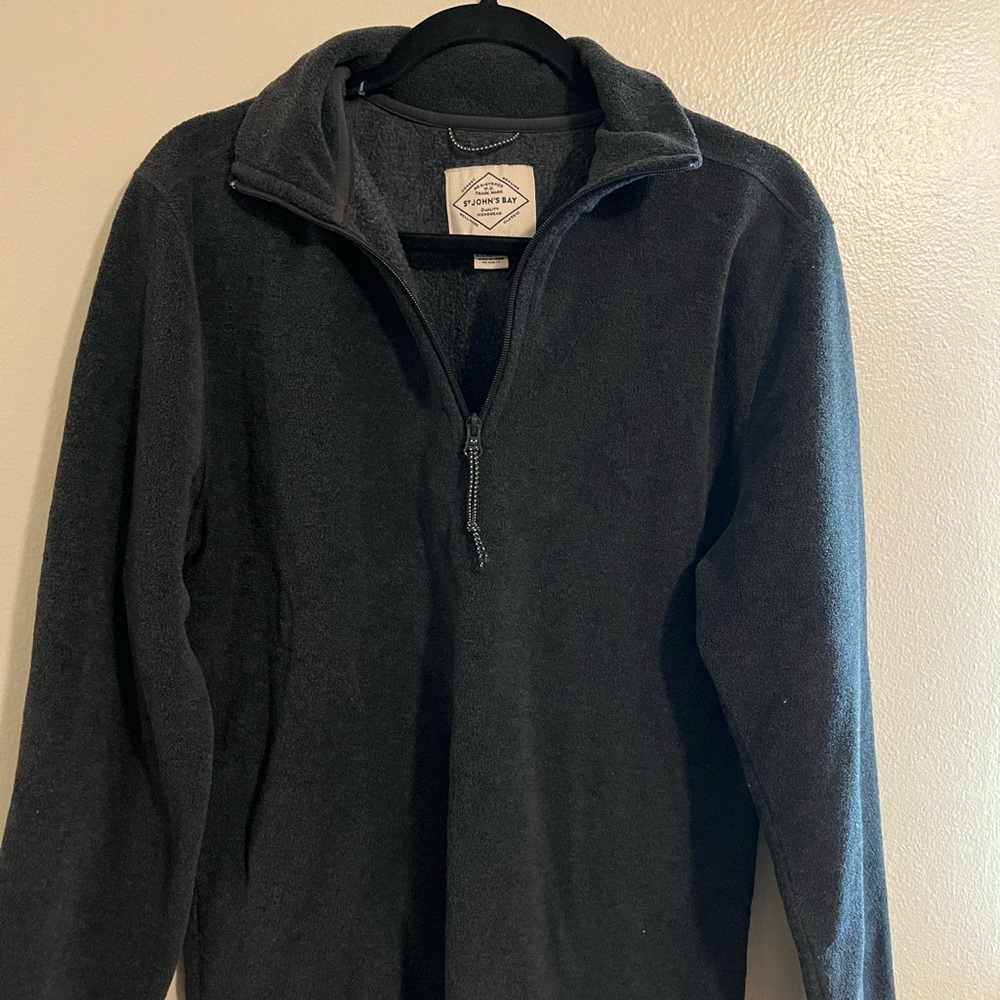 Charcoal gray fleece sweater